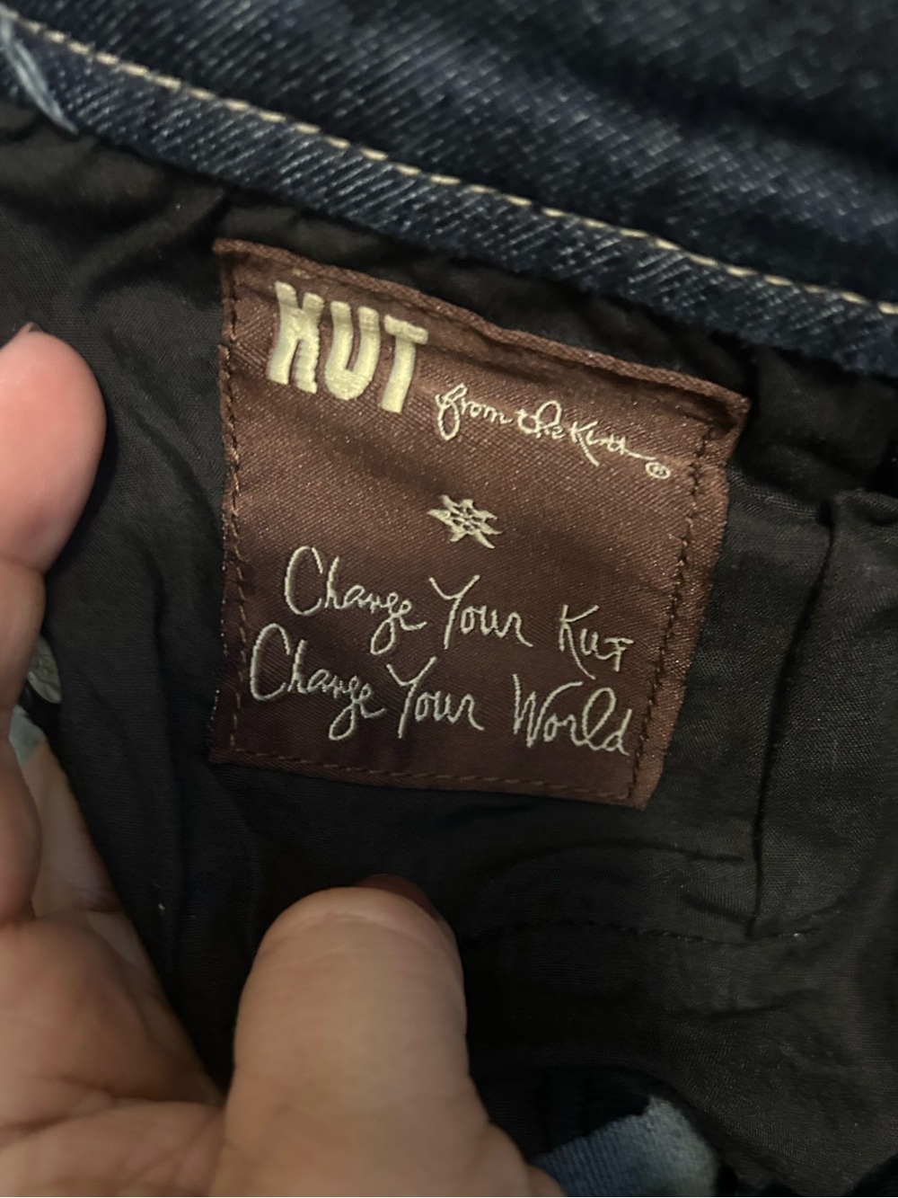 Kut from the Kloth Dark Blue Cropped Jeans - Picture 5 of 6